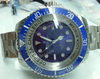 Rolex Deepsea Challenge Watch Replica SS Blue Face Blue Bezel 51mm